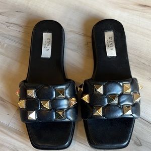 Black studded sandals